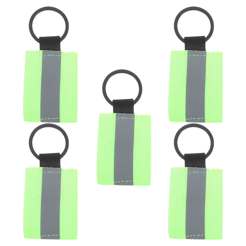 Running Visibility Gear - 5개입 양면 반사 키링 태그, 나일론