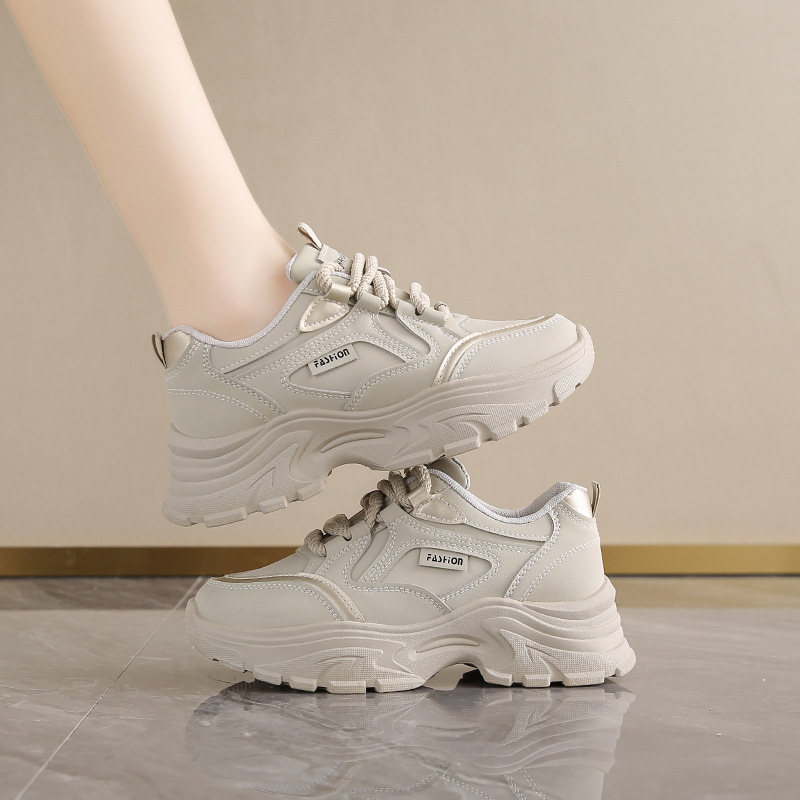 Running Shoes Women - 여성용 가죽 로우탑 데드슈즈 통기성 봄