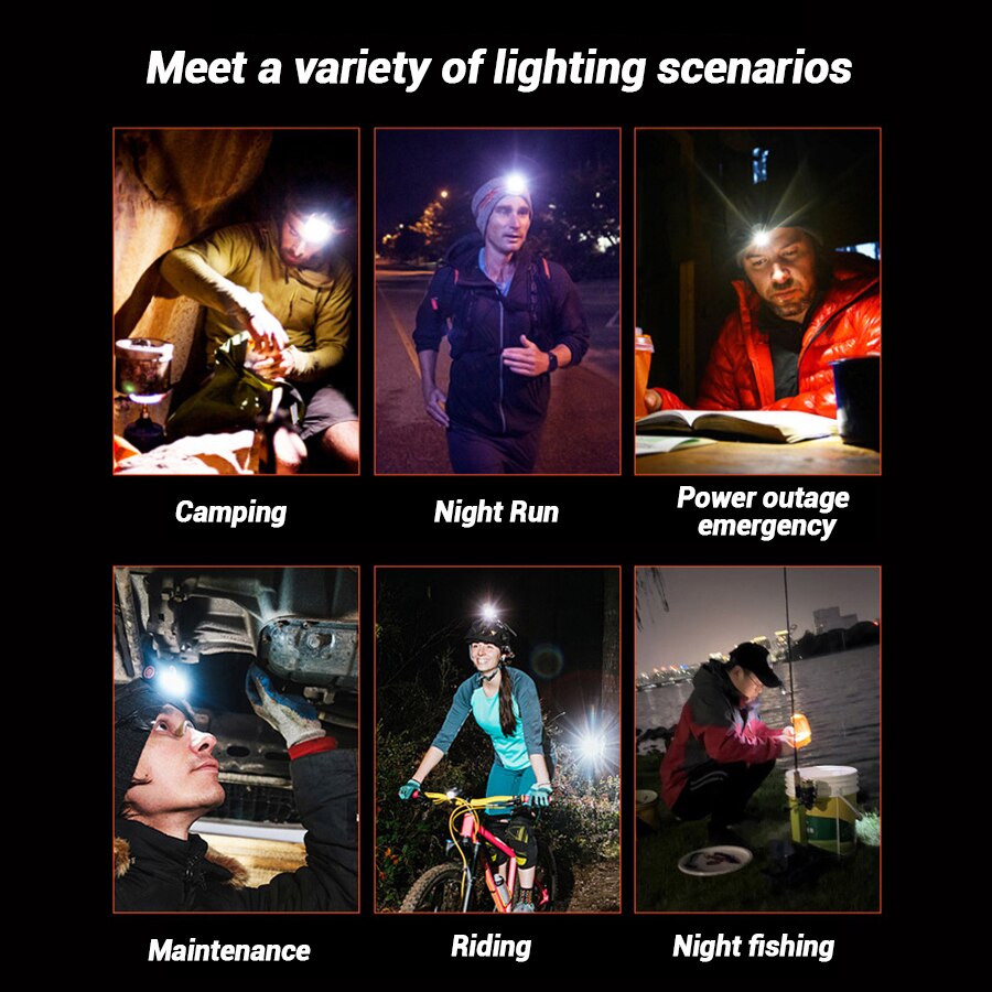충전식 핸즈프리 LED 헤드램프, 방수 키체인 자석 헤 - Running Headlamp 리뷰 및 가격