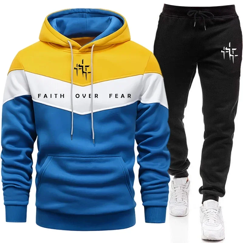 Faith Over Fear 남성용 트레이닝복 세트:  - Joggers Pants 리뷰 및 가격
