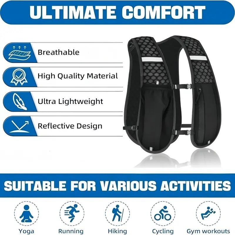 1~4개 세트, 야외용 경량 하이킹 조끼, 러닝 및 사 - Hydration Vest 리뷰 및 가격